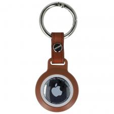 Carcasa de protectie Bizon Locator Waterproof compatibila cu Apple AirTag, Maro