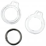 Carcasa de protectie Bizon Locator Keychain compatibila cu Apple AirTag, Transparent 4 - lerato.ro