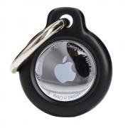 Carcasa de protectie Bizon Locator Keychain compatibila cu Apple AirTag, Negru