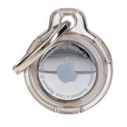 Carcasa de protectie Bizon Locator Keychain compatibila cu Apple AirTag, Negru / Transparent