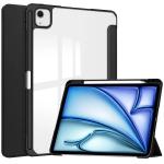 Husa Bizon Tab Clear Matt compatibila cu iPad Air 13 inch 2024, Negru 2 - lerato.ro