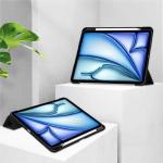 Husa Bizon Tab Clear Matt compatibila cu iPad Air 13 inch 2024, Negru 3 - lerato.ro