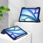 Husa Bizon Tab Clear Matt compatibila cu iPad Air 13 inch 2024, Navy Blue 3 - lerato.ro