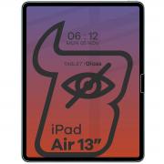 Set 2 folii sticla securizata Bizon Glass Tab Clear Shadow Privacy compatibile cu iPad Air 13 inch M2 2024, Negru