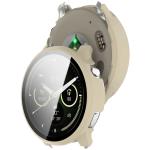 Carcasa cu protectie ecran din sticla securizata BizonMobile compatibila cu Garmin Venu 4 41 mm, Bej 5 - lerato.ro
