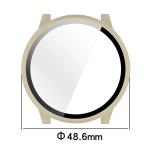 Carcasa cu protectie ecran din sticla securizata BizonMobile compatibila cu Garmin Venu 4 45 mm, Bej 3 - lerato.ro