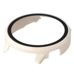 Carcasa cu protectie ecran din sticla securizata BizonMobile compatibila cu Garmin Venu 4 45 mm, Bej 7 - lerato.ro