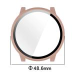 Carcasa cu protectie ecran din sticla securizata BizonMobile compatibila cu Garmin Venu 4 45 mm, Roz 3 - lerato.ro