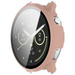 Carcasa cu protectie ecran din sticla securizata BizonMobile compatibila cu Garmin Venu 4 41 mm, Roz 6 - lerato.ro