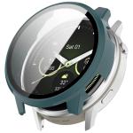 Carcasa cu protectie ecran din sticla securizata BizonMobile compatibila cu Garmin Venu 4 45 mm, Verde 2 - lerato.ro
