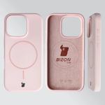 Carcasa Bizon Soft cu MagSafe compatibila cu iPhone 16 Pro, Roz 6 - lerato.ro