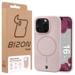 Carcasa Bizon Soft cu MagSafe compatibila cu iPhone 16 Pro, Roz 9 - lerato.ro