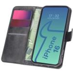 Husa flip cover Bizon Pocket compatibila cu iPhone 16, Negru 3 - lerato.ro