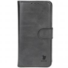 Husa flip cover Bizon Pocket compatibila cu iPhone 16, Negru