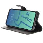 Husa flip cover Bizon Pocket compatibila cu iPhone 16, Negru 6 - lerato.ro