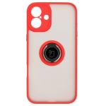 Carcasa Bizon Hybrid Ring compatibila cu iPhone 16 Plus, Rosu 2 - lerato.ro