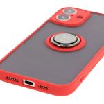 Carcasa Bizon Hybrid Ring compatibila cu iPhone 16 Plus, Rosu 6 - lerato.ro