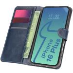 Husa flip cover Bizon Pocket compatibila cu iPhone 16 Plus, Navy Blue 3 - lerato.ro