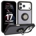 Carcasa Bizon Hybrid Ring compatibila cu iPhone 17 Pro Max, Negru 3 - lerato.ro