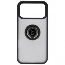 Carcasa Bizon Hybrid Ring compatibila cu iPhone 17 Pro Max, Negru