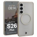 Kit protectie 2 in 1 BizonMobile, Carcasa Bizon MatteO si Folie sticla securizata Bizon Glass Edge, compatibil cu Samsung Galaxy S26 Plus, Bej 4 - lerato.ro