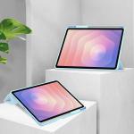 Husa Bizon Tab Clear Matt compatibila cu Samsung Galaxy Tab S11, 11 inch, Albastru 3 - lerato.ro