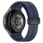 Curea Bizon Strap Watch Silicone compatibila cu Samsung Galaxy Watch FE / 7 / 6 / 6 Classic / 5 / 5 Pro / 4, Navy Blue 4 - lerato.ro