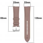 Curea din piele ecologica Bizon Strap Watch Casual compatibila cu Samsung Galaxy Watch FE / 7 / 6 / 6 Classic / 5 / 5 Pro / 4, Roz 3 - lerato.ro