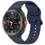 Curea Bizon Strap Watch Silicone G compatibila cu Samsung Galaxy Watch 8 40 / 44 / 46mm, Navy Blue