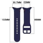 Curea Bizon Strap Watch Silicone G compatibila cu Samsung Galaxy Watch 8 40 / 44 / 46mm, Navy Blue 3 - lerato.ro