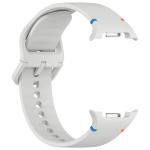Curea Bizon Strap Watch Silicone G compatibila cu Samsung Galaxy Watch 8 40 / 44 / 46mm, Light Grey 5 - lerato.ro