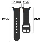 Curea Bizon Strap Watch Silicone G compatibila cu Samsung Galaxy Watch 8 40 / 44 / 46mm, Negru 3 - lerato.ro