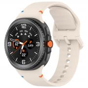 Curea Bizon Strap Watch Silicone G compatibila cu Samsung Galaxy Watch 8 40 / 44 / 46mm, Bej