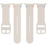 Curea Bizon Strap Watch Silicone G compatibila cu Samsung Galaxy Watch 8 40 / 44 / 46mm, Bej 5 - lerato.ro