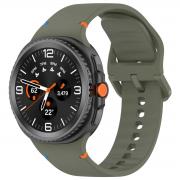 Curea Bizon Strap Watch Silicone G compatibila cu Samsung Galaxy Watch 8 40 / 44 / 46mm, Dark Green