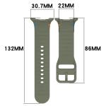 Curea Bizon Strap Watch Silicone G compatibila cu Samsung Galaxy Watch 8 40 / 44 / 46mm, Dark Green 3 - lerato.ro