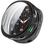 Carcasa cu protectie ecran din sticla securizata BizonMobile Felipe compatibila cu Samsung Galaxy Watch 8 40mm, Negru 2 - lerato.ro