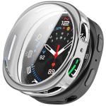 Carcasa cu protectie ecran din sticla securizata BizonMobile Felipe compatibila cu Samsung Galaxy Watch 8 40mm, Silver 2 - lerato.ro