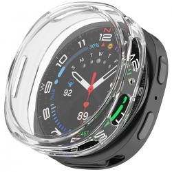 Carcasa cu protectie ecran din sticla securizata BizonMobile Felipe compatibila cu Samsung Galaxy Watch 8 40mm, Transparent