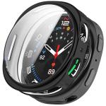 Carcasa cu protectie ecran din sticla securizata BizonMobile Felipe compatibila cu Samsung Galaxy Watch 8 44mm, Negru 2 - lerato.ro
