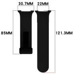 Curea Bizon Strap Watch Silicone L compatibila cu Samsung Galaxy Watch 8 40 / 44 / 46mm, Negru 4 - lerato.ro
