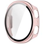 Carcasa cu protectie ecran din sticla securizata BizonMobile compatibila cu Samsung Galaxy Watch 8 44mm, Satin Pink 4 - lerato.ro