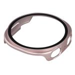 Carcasa cu protectie ecran din sticla securizata BizonMobile compatibila cu Samsung Galaxy Watch 8 44mm, Satin Pink 6 - lerato.ro