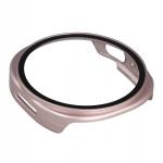 Carcasa cu protectie ecran din sticla securizata BizonMobile compatibila cu Samsung Galaxy Watch 8 44mm, Satin Pink 7 - lerato.ro