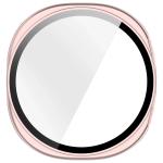 Carcasa cu protectie ecran din sticla securizata BizonMobile compatibila cu Samsung Galaxy Watch 8 44mm, Satin Pink 9 - lerato.ro