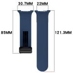 Curea Bizon Strap Watch Silicone L compatibila cu Samsung Galaxy Watch 8 40 / 44 / 46mm, Navy Blue 3 - lerato.ro
