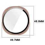 Carcasa cu protectie ecran din sticla securizata BizonMobile compatibila cu Samsung Galaxy Watch 8 44mm, Roz 3 - lerato.ro