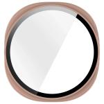 Carcasa cu protectie ecran din sticla securizata BizonMobile compatibila cu Samsung Galaxy Watch 8 44mm, Roz 9 - lerato.ro