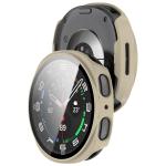 Carcasa cu protectie ecran din sticla securizata BizonMobile compatibila cu Samsung Galaxy Watch 8 44mm, Bej 5 - lerato.ro