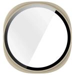 Carcasa cu protectie ecran din sticla securizata BizonMobile compatibila cu Samsung Galaxy Watch 8 40mm, Bej 7 - lerato.ro
